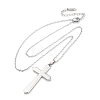 Cross 304 Stainless Steel Pendant Necklaces NJEW-H059-09P-4