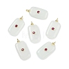 Dyed Natural White Jade  Pendants KK-C251-01G-02-1