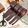 2M PVC Double Face Imitation Leather Ribbons SRIB-WH0011-127B-02-4