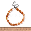 Natural Red Aventurine Beaded Bracelets for Women G-P563-07P-07-5