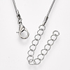 Brass Round Snake Chain Necklace Making MAK-T006-11A-B-2