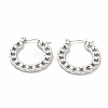 Non-Tarnish 304 Stainless Steel Curb Chain Shape Stud Earrings for Women EJEW-F283-02P-1