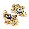 Brass Cubic Zirconia Pendants KK-K338-02G-04-3