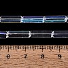 Electroplate Transparent Glass Beads Strands EGLA-Q132-02A-E01-4