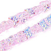 Baking Paint Electroplate Transparent Glass Beads Strands EGLA-N020-05E-1
