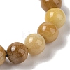 10mm Round Natural Topaz Jade Braided Bead Bracelets BJEW-C067-01C-24-4