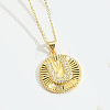 Brass Micro Pave Cubic Zirconia Necklaces FS-WG1D774-21-1