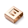 Ion Plating(IP) 304 Stainless Steel Square Slide Charms STAS-L132-25E-RG-2