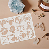Plastic Reusable Drawing Painting Stencils Templates DIY-WH0202-306-3