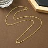 1.5mm Rack Plating Brass Singapore Chain Necklaces for Women Men MAK-L044-22G-3