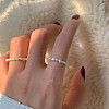 Natural Freshwater Pearl Beaded Stretch Rings for Women FS-WGC033C-01-2