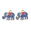 304 Stainless Steel Enamel Pendants STAS-L316-07G-02-1