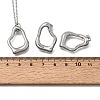 Irregular 304 Stainless Steel Pendant Necklace & Stud Earrings Sets for Women SJEW-E052-01P-5
