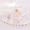  Natural Rose Quartz Perfume Bottle Pendant G-NB0003-58C-2