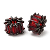 Rack Plating Black Brass Micro Pave Cubic Zirconia Beads KK-Q795-02C-B-2