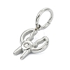 304 Stainless Steel Rhinestone Pendants STAS-A145-04K-P-2