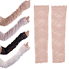 4 Pairs 4 Colors Polyester Long Oversleeves AJEW-HY0003-44-1
