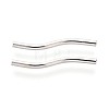 925 Sterling Silver Wavy Tube Beads STER-N016-123S-3
