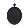 Electrophoresis Alloy Oval Big Pendant Cabochon Settings X-PALLOY-Q304-17-NR-1