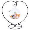 Heart Iron Wire Ornament Display Stand AJEW-WH0419-42-1
