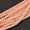 Faceted Rondelle Glass Beads Strands X-GLAA-I033-4mm-27-1