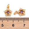 Brass Micro Pave Cubic Zirconia Charms CU-CBAA6E8-05G-06-3