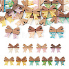 18Pcs 9 Colors Wood & Resin Pendants WOOD-TA0002-96-1