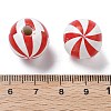 Printed Schima Wood European Beads WOOD-G023-15B-3