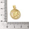 Zodiac Theme Brass Micro Pave Cubic Zirconia Pendants KK-M273-05D-G-3