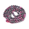Natural Red Corundum/Ruby and Sapphire Beads Strands G-R460-4mm-013-2