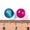 Baking Painted Transparent Glass Beads DGLA-Q022-8mm-M-4