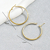 Vintage Stainless Steel Hoop Earrings ZA9910-5