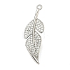 Leaf Brass Micro Pave Cubic Zirconia Enhancer Shortener Bails KK-F934-07B-P-1