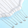 10Pcs 1.4MM Brass Cross/Rolo Chain Necklaces MAK-BBC0001-31P-4