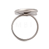 Non-Tarnish 304 Stainless Steel Open Cuff Ring Findings LS-STAS-E124-05K-P-3