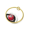 Glass Seed Beaded Evil Eye Pendants PALLOY-MZ00532-02-3