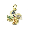 Brass Micro Pave Colorful Cubic Zirconia Pendants KK-H475-16G-02-1