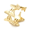 Brass Cuff Rings for Women RJEW-H262-06C-G-4