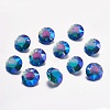 Faceted Glass Rhinestone Charms RGLA-F051-10mm-206PS-1