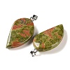 Natural Unakite Pendants GG-CBACB71-05P-08-2