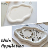 2Pcs 2 Styles Cloud Porcelain Jewelry Plate AJEW-GO0005-13-5