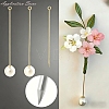 Brass Stick Lapel Pin Clutch Brooch Findings PL-G001-01B-G-4