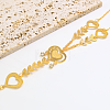 Vintage Heart & Leaf Brass Finger Ring Bracelets XK2544-2-2