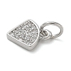 Rack Plating Brass Micro Pave Cubic Zirconia Pendants KK-K392-38P-2