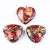 Assembled Bronzite and Imperial Jasper Pendants G-T111-04D-2