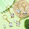 Sport Panda Alloy Enamel Pendants Keychain KEYC-JKC00501-2