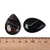 Natural Black Banded Agate(Dyed & Heated) Pendants G-T143-52A-3
