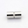 Tarnish Resistant Column 304 Stainless Steel Magnetic Clasps with Glue-in Ends STAS-N041-03-1