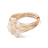 Natural Cultured Cluster Freshwater Pearl Finger Rings RJEW-JR01015-3