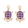 Alloy Enamel Pendants PALLOY-T092-26G-05-1
